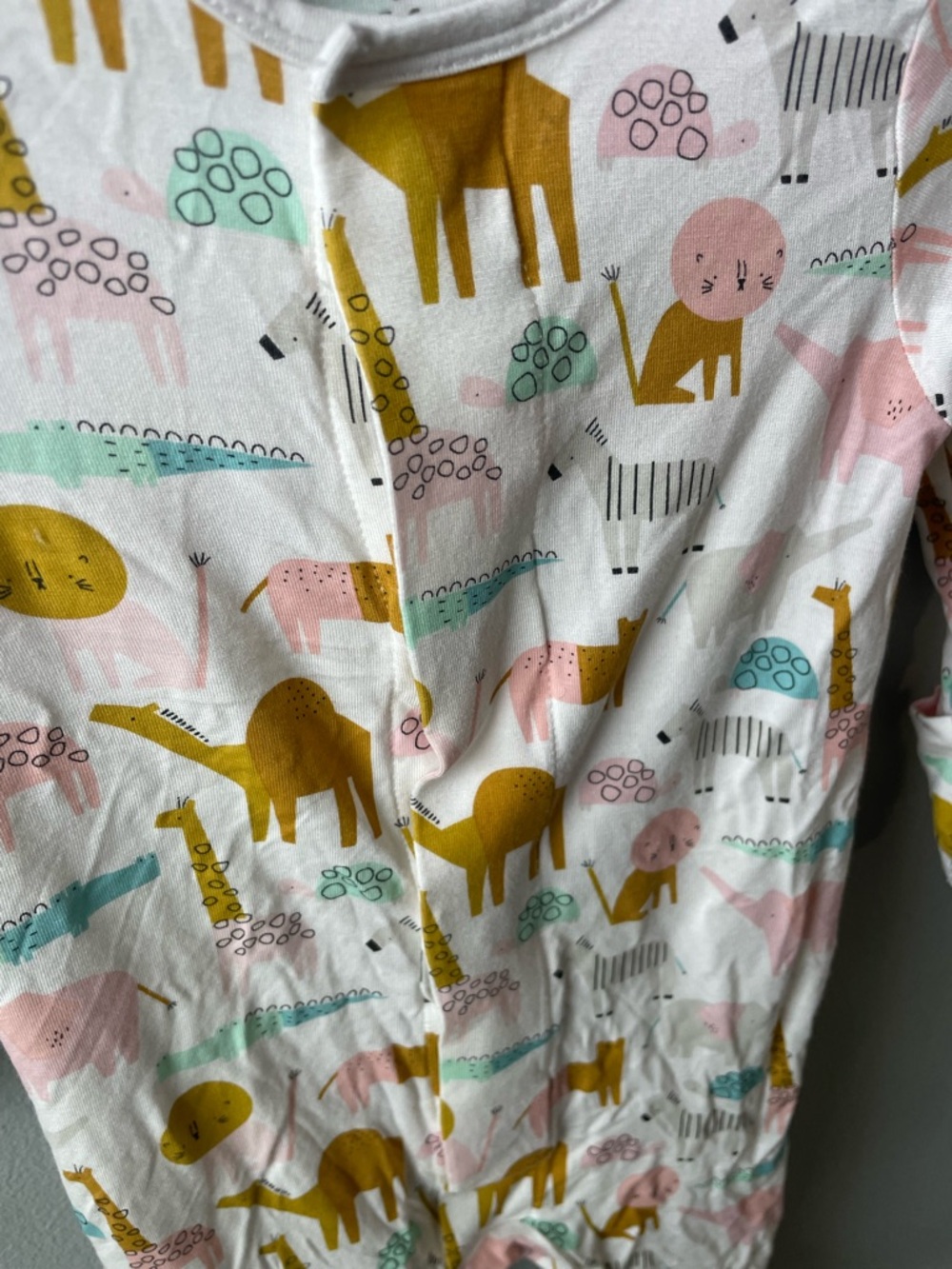 Magnetic Me Baby Modal Footie Sleeper Pink Animals ‘Fast & Furiest’ - Picture 3 of 5